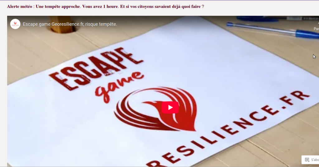 C’est quoi GéoRésilience ?