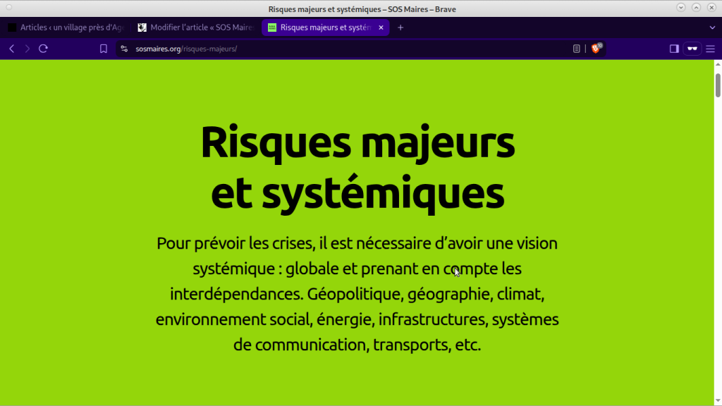 SOS Maires, construisons ensemble la résilience